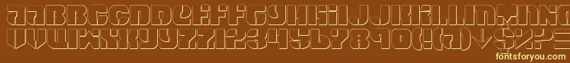 Spacec5s Font – Yellow Fonts on Brown Background