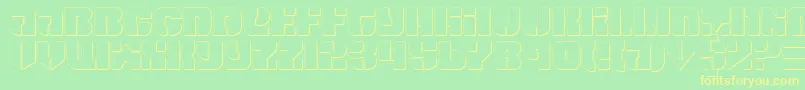 Spacec5s Font – Yellow Fonts on Green Background