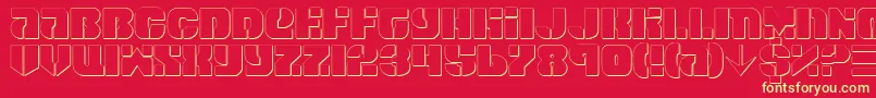 Spacec5s Font – Yellow Fonts on Red Background