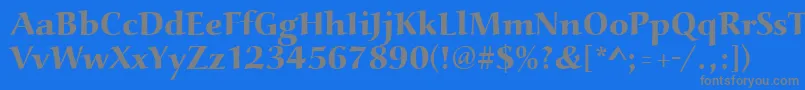 Czcionka Aucoinextbol – szare czcionki na niebieskim tle