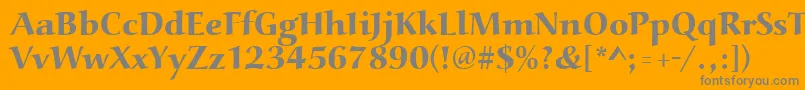 フォントAucoinextbol – オレンジの背景に灰色の文字