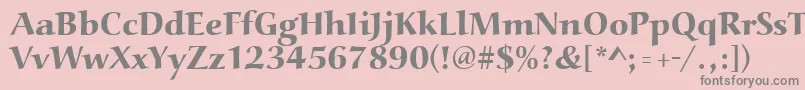Aucoinextbol-Schriftart – Graue Schriften auf rosa Hintergrund