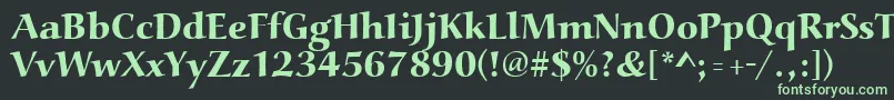 フォントAucoinextbol – 黒い背景に緑の文字