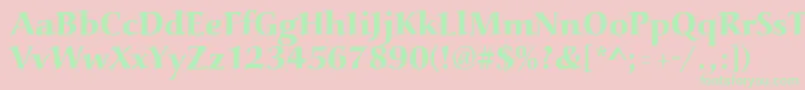 Aucoinextbol Font – Green Fonts on Pink Background