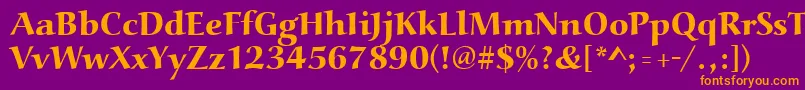 Шрифт Aucoinextbol – оранжевые шрифты на фиолетовом фоне