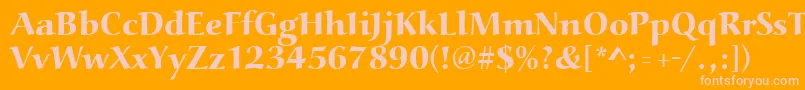 Aucoinextbol Font – Pink Fonts on Orange Background