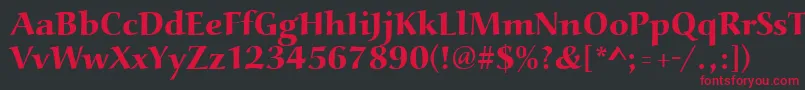 Aucoinextbol Font – Red Fonts on Black Background