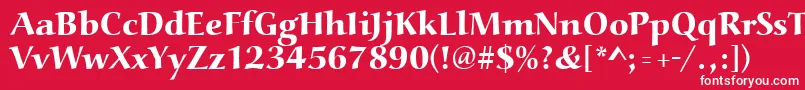 フォントAucoinextbol – 赤い背景に白い文字