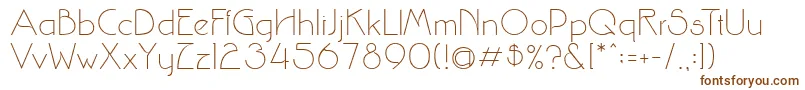 Srinova-fontti – ruskeat fontit valkoisella taustalla