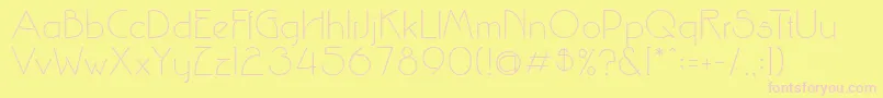 Srinova-fontti – vaaleanpunaiset fontit keltaisella taustalla