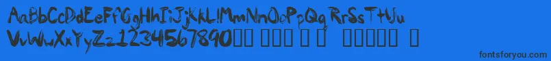 Painp Font – Black Fonts on Blue Background