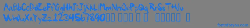 Painp Font – Blue Fonts on Gray Background