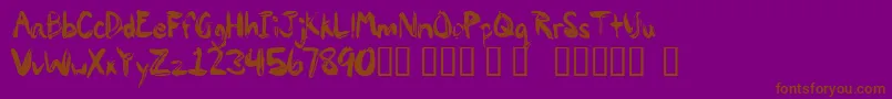 Painp Font – Brown Fonts on Purple Background