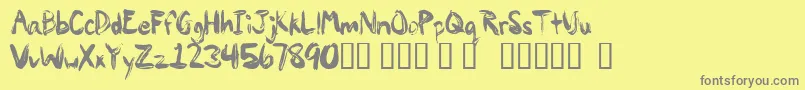 Painp Font – Gray Fonts on Yellow Background