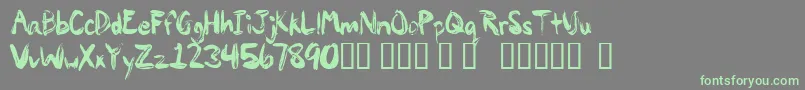 Painp Font – Green Fonts on Gray Background