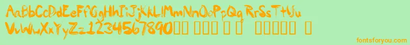 Painp Font – Orange Fonts on Green Background