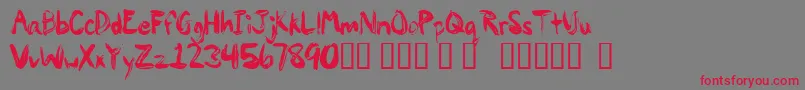 Painp Font – Red Fonts on Gray Background