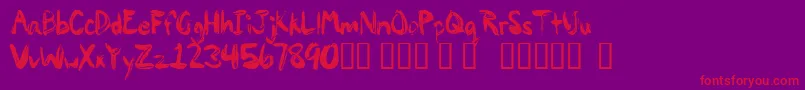 Painp Font – Red Fonts on Purple Background