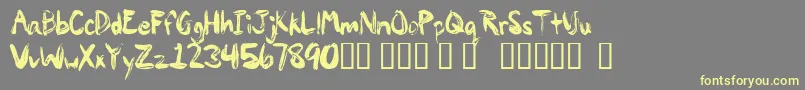 Painp Font – Yellow Fonts on Gray Background