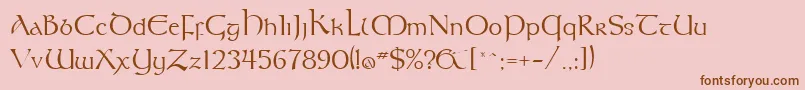 Kells Font – Brown Fonts on Pink Background