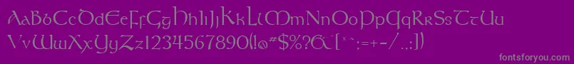 Kells Font – Gray Fonts on Purple Background