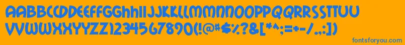 Mailrays Font – Blue Fonts on Orange Background