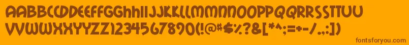 Mailrays Font – Brown Fonts on Orange Background