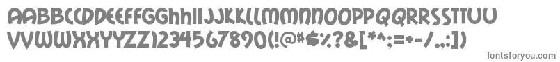 Mailrays-fontti – harmaat kirjasimet valkoisella taustalla