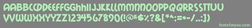 Mailrays Font – Green Fonts on Gray Background