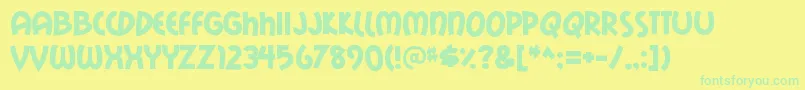 Шрифт Mailrays – зелёные шрифты на жёлтом фоне