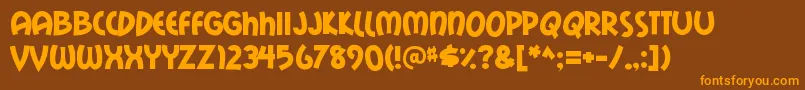 Mailrays Font – Orange Fonts on Brown Background