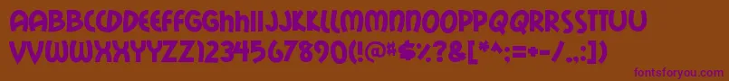 Mailrays Font – Purple Fonts on Brown Background