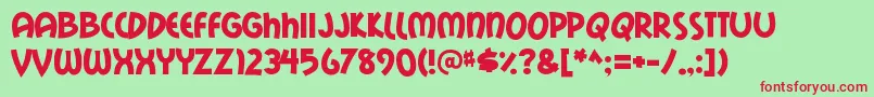 Mailrays Font – Red Fonts on Green Background