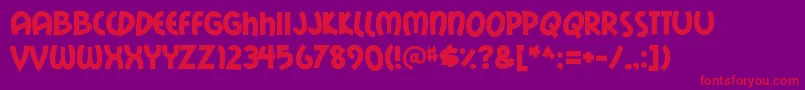 Mailrays Font – Red Fonts on Purple Background