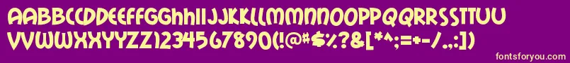 Mailrays Font – Yellow Fonts on Purple Background