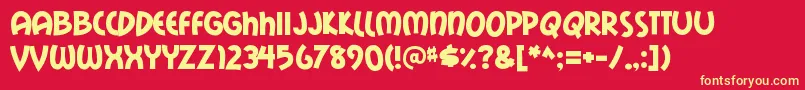 Шрифт Mailrays – жёлтые шрифты на красном фоне