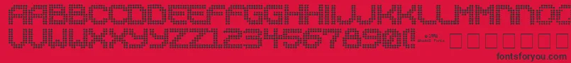 Sucaba Font – Black Fonts on Red Background