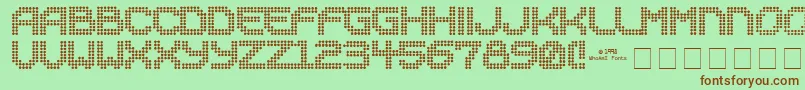 Sucaba Font – Brown Fonts on Green Background
