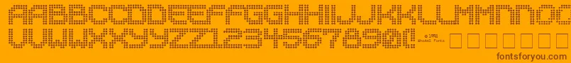Sucaba Font – Brown Fonts on Orange Background