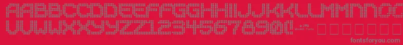 Sucaba-Schriftart – Graue Schriften auf rotem Hintergrund