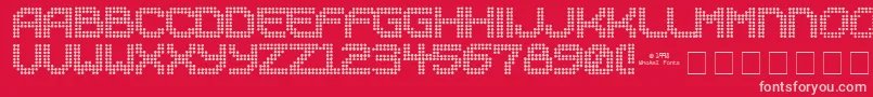 Sucaba Font – Pink Fonts on Red Background