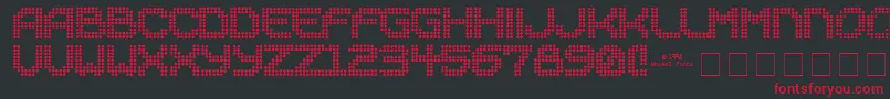 Sucaba Font – Red Fonts on Black Background