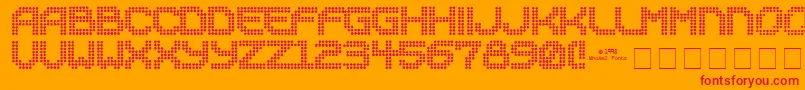 Sucaba Font – Red Fonts on Orange Background