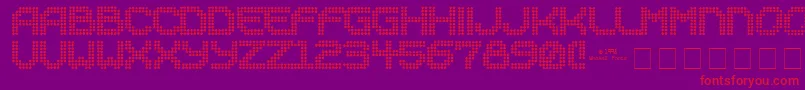 Sucaba Font – Red Fonts on Purple Background
