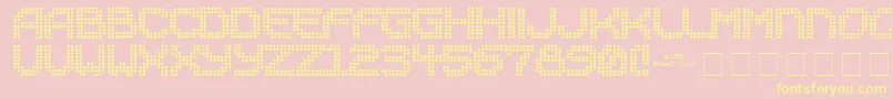 Sucaba Font – Yellow Fonts on Pink Background