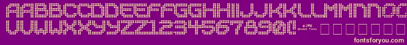 Sucaba Font – Yellow Fonts on Purple Background