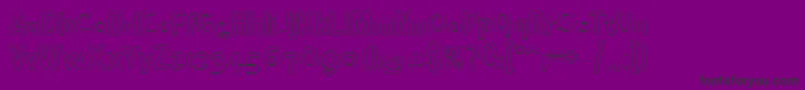 Шрифт Ronaldsongothiclicht – чёрные шрифты на фиолетовом фоне