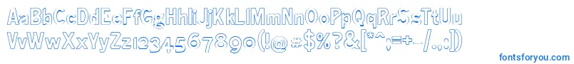 Ronaldsongothiclicht Font – Blue Fonts on White Background