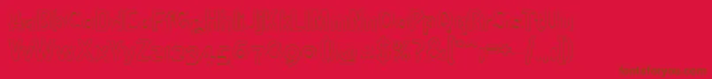 Шрифт Ronaldsongothiclicht – коричневые шрифты на красном фоне