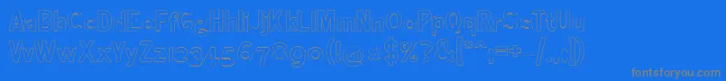 Ronaldsongothiclicht Font – Gray Fonts on Blue Background